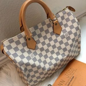 Authentic preowned lv Speedy 30 Azur
